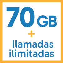 Tarifa naranja | 70 GB y llamadas ilimitadas